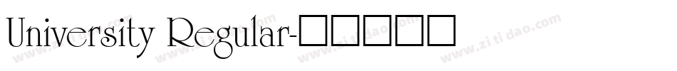 University Regular字体转换